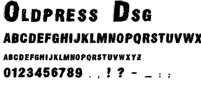 OldPress DSG font